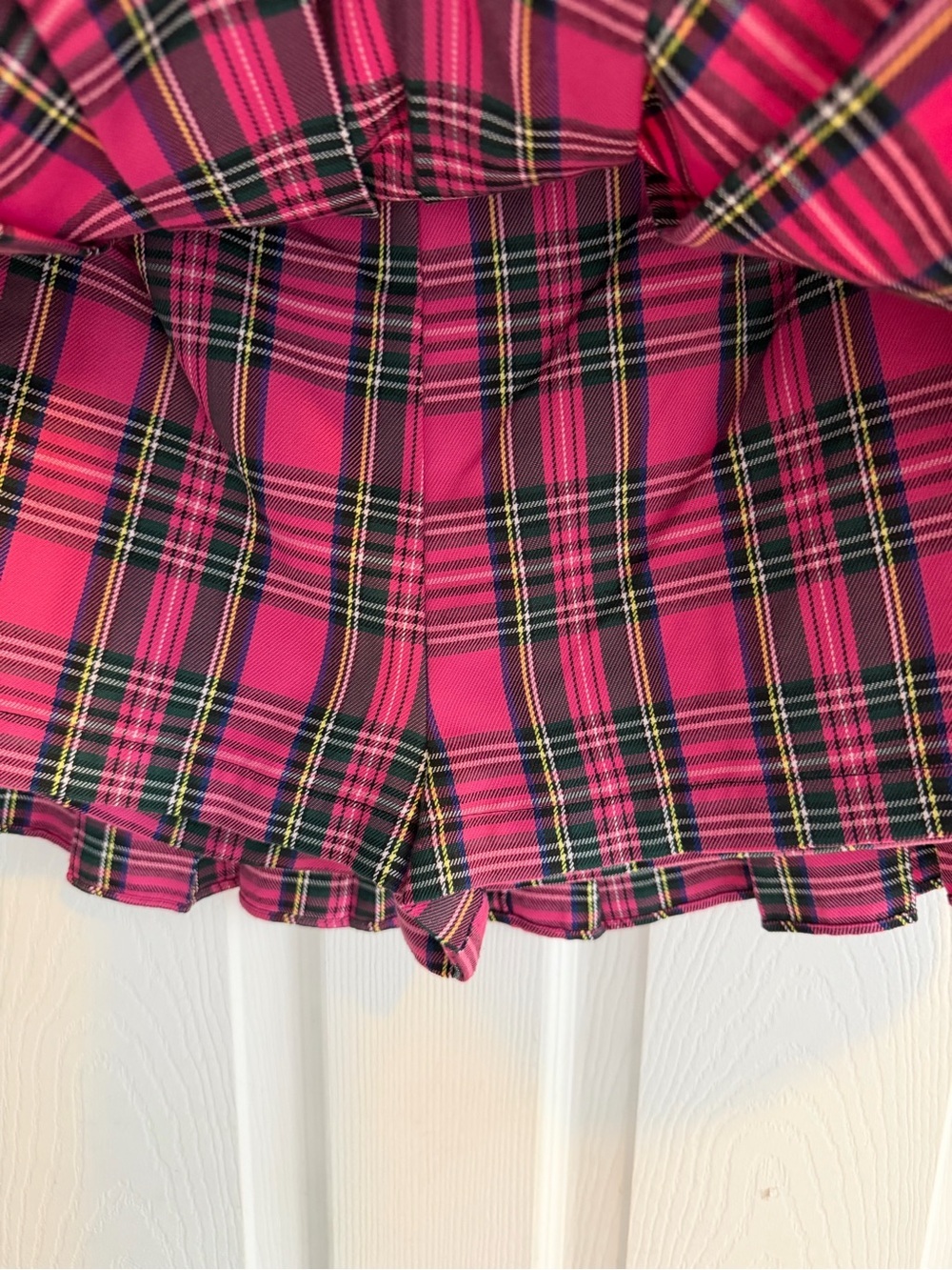 Amanda Uprichard Pink Plaid Dixon Skort - Picture 8 of 10